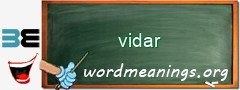 WordMeaning blackboard for vidar